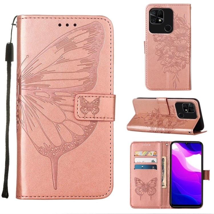 Custodia per telefono in pelle con farfalla goffrata, For Xiaomi Redmi 10C Global/10 India, For Xiaomi Redmi K50 / K50 Pro, For Xiaomi 12