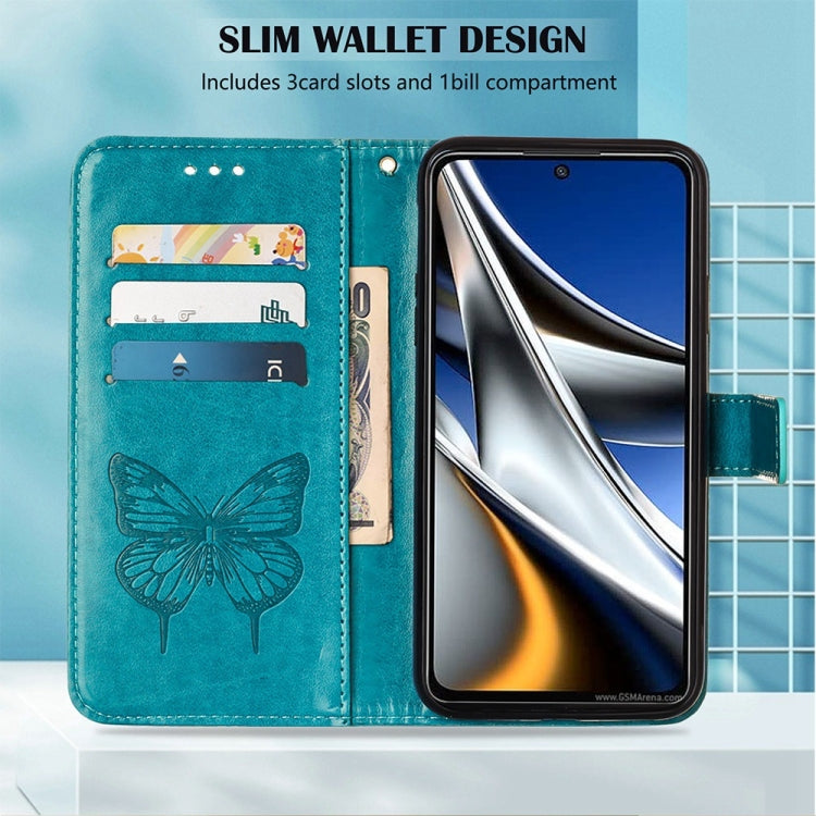 Custodia per telefono in pelle con farfalla goffrata, For Xiaomi 12 Pro, For Xiaomi Poco M4 Pro 4G, For Xiaomi Poco X4 Pro 5G