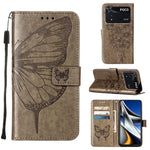 Custodia per telefono in pelle con farfalla goffrata, For Xiaomi 12 Pro, For Xiaomi Poco M4 Pro 4G, For Xiaomi Poco X4 Pro 5G