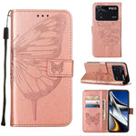 Custodia per telefono in pelle con farfalla goffrata, For Xiaomi 12 Pro, For Xiaomi Poco M4 Pro 4G, For Xiaomi Poco X4 Pro 5G