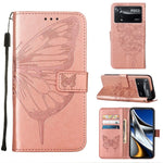 Custodia per telefono in pelle con farfalla goffrata, For Xiaomi 12 Pro, For Xiaomi Poco M4 Pro 4G, For Xiaomi Poco X4 Pro 5G