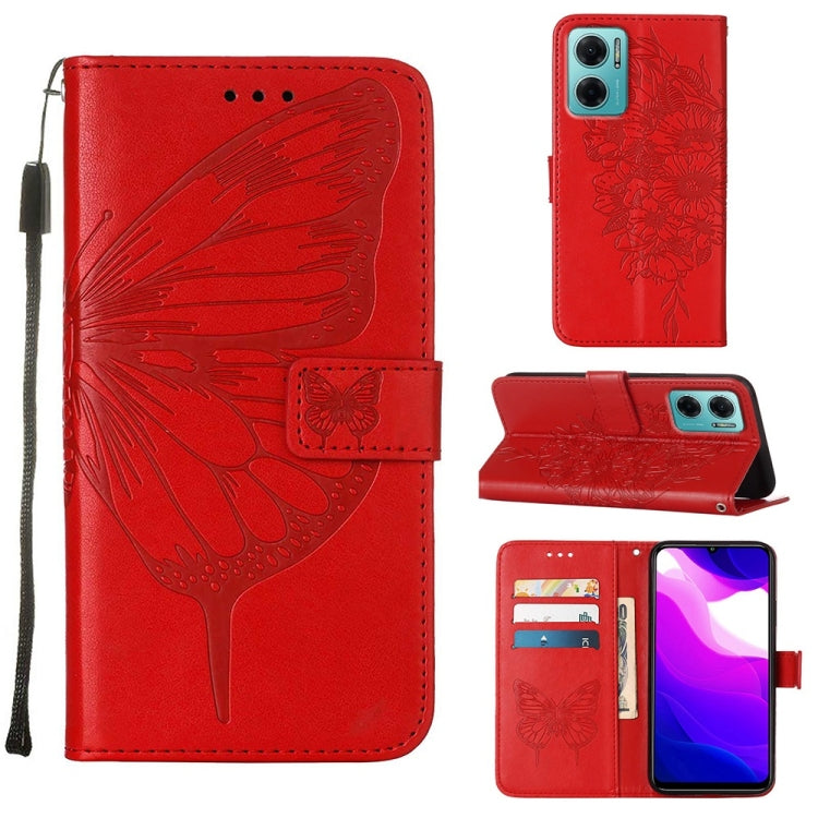 Custodia per telefono in pelle con farfalla goffrata, For Xiaomi Redmi 10 Prime+ 5G/Note 11E, For Xiaomi Redmi Note 11 Pro 5G / 4G Global, For Xiaomi Redmi Note 11S / 11 4G Global