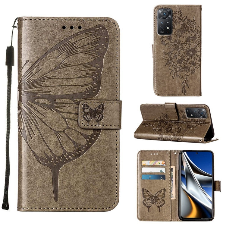 Custodia per telefono in pelle con farfalla goffrata, For Xiaomi Redmi 10 Prime+ 5G/Note 11E, For Xiaomi Redmi Note 11 Pro 5G / 4G Global, For Xiaomi Redmi Note 11S / 11 4G Global