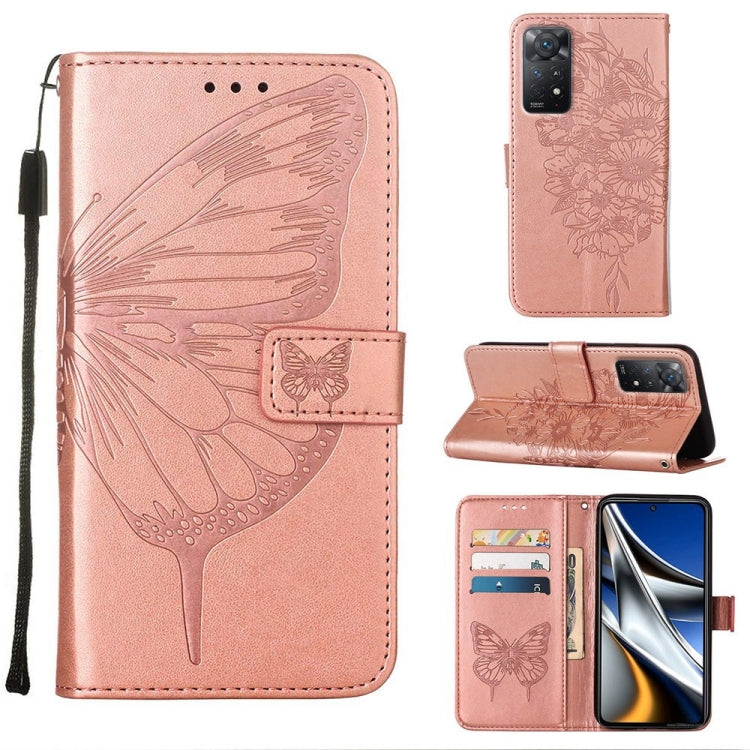 Custodia per telefono in pelle con farfalla goffrata, For Xiaomi Redmi 10 Prime+ 5G/Note 11E, For Xiaomi Redmi Note 11 Pro 5G / 4G Global, For Xiaomi Redmi Note 11S / 11 4G Global