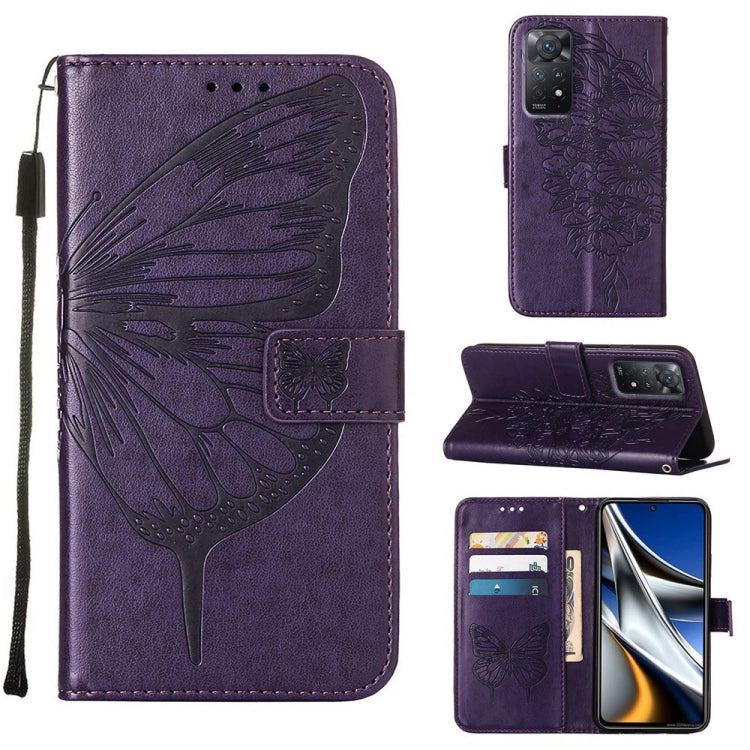 Custodia per telefono in pelle con farfalla goffrata, For Xiaomi Redmi 10 Prime+ 5G/Note 11E, For Xiaomi Redmi Note 11 Pro 5G / 4G Global, For Xiaomi Redmi Note 11S / 11 4G Global