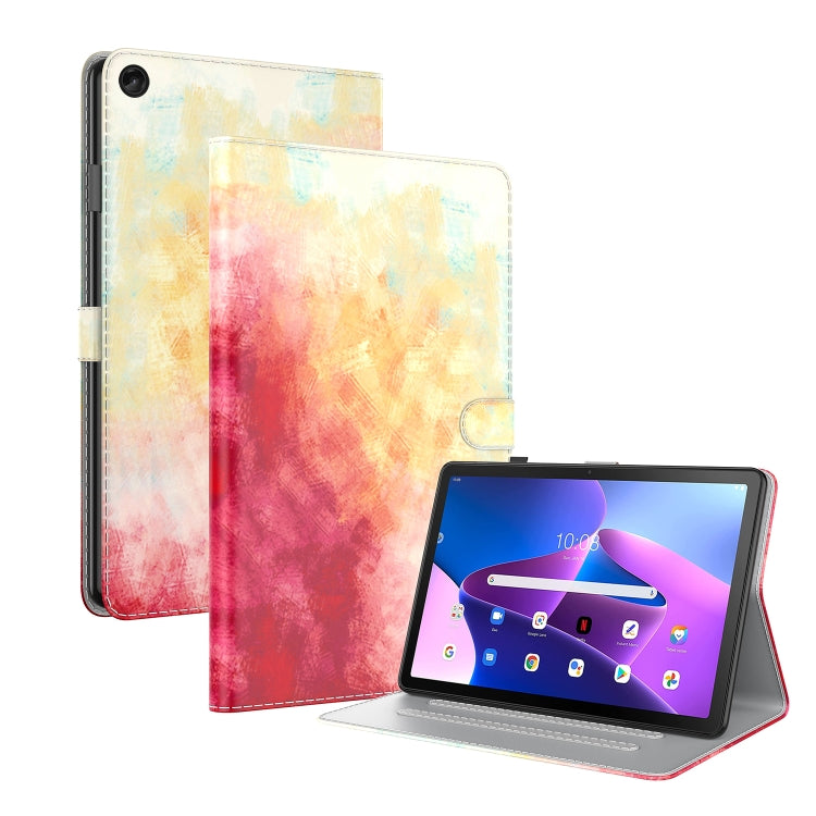 Custodia per tablet in pelle magnetica con motivo ad acquerello Skin Feel, For Lenovo Tab M10 Plus 10.6 3rd Gen.