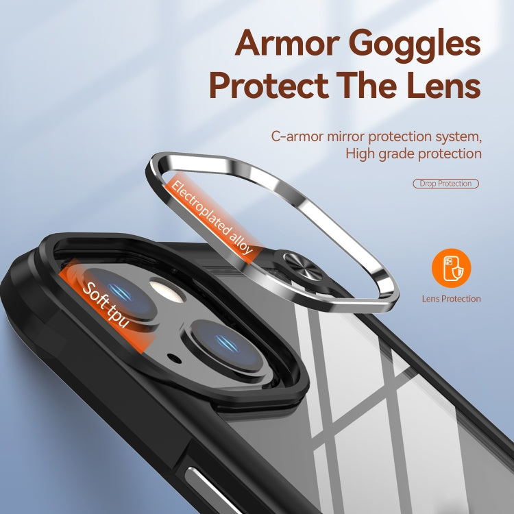 Custodia TPU e PC con protezione obiettivo per iPhone 13 Pro Max