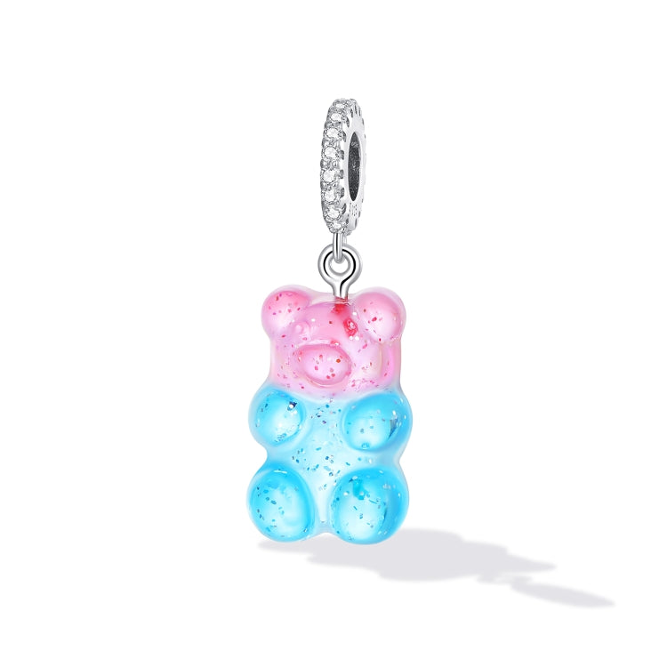 Accessori per collana braccialetto fai da te con ciondolo orsetto di caramelle in argento sterling S925, Candy Bear