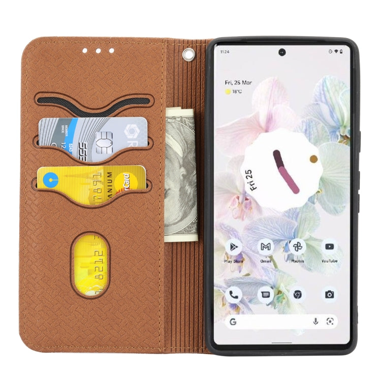 Custodia per telefono in pelle PU magnetica con cuciture a trama intrecciata, For Google Pixel 7, For Nokia G21 / G11, For Google Pixel 7 Pro, For Kyocera Android One S9 / Digno Sanga Edition