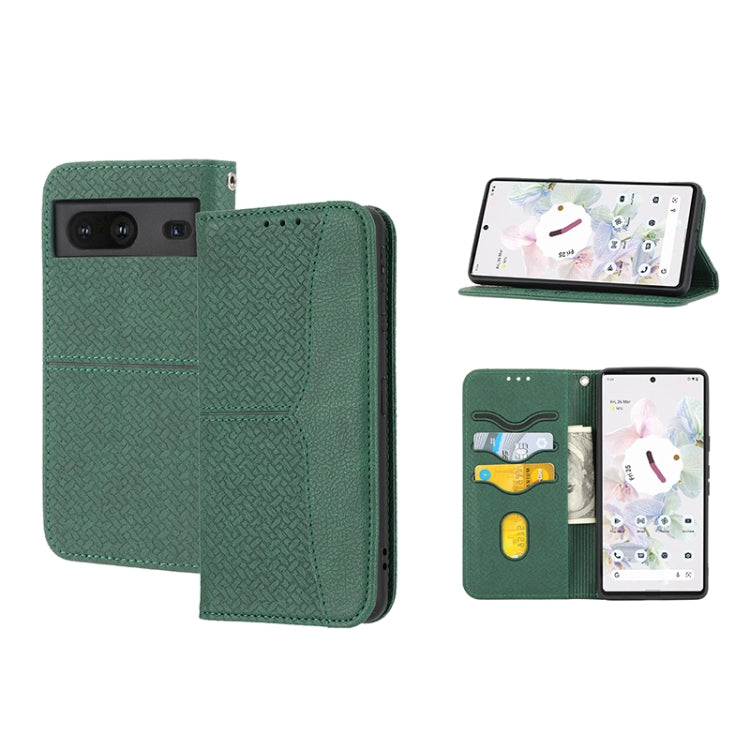 Custodia per telefono in pelle PU magnetica con cuciture a trama intrecciata, For Google Pixel 7, For Nokia G21 / G11, For Google Pixel 7 Pro, For Kyocera Android One S9 / Digno Sanga Edition