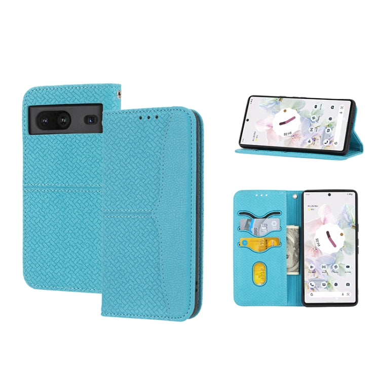 Custodia per telefono in pelle PU magnetica con cuciture a trama intrecciata, For Google Pixel 7, For Nokia G21 / G11, For Google Pixel 7 Pro, For Kyocera Android One S9 / Digno Sanga Edition
