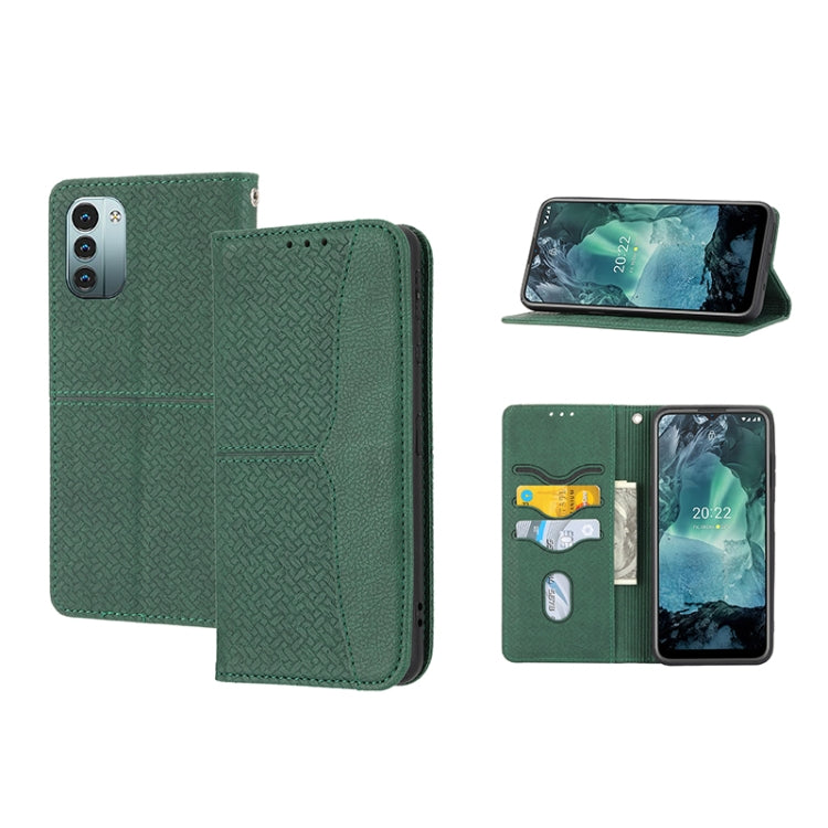 Custodia per telefono in pelle PU magnetica con cuciture a trama intrecciata, For Google Pixel 7, For Nokia G21 / G11, For Google Pixel 7 Pro, For Kyocera Android One S9 / Digno Sanga Edition