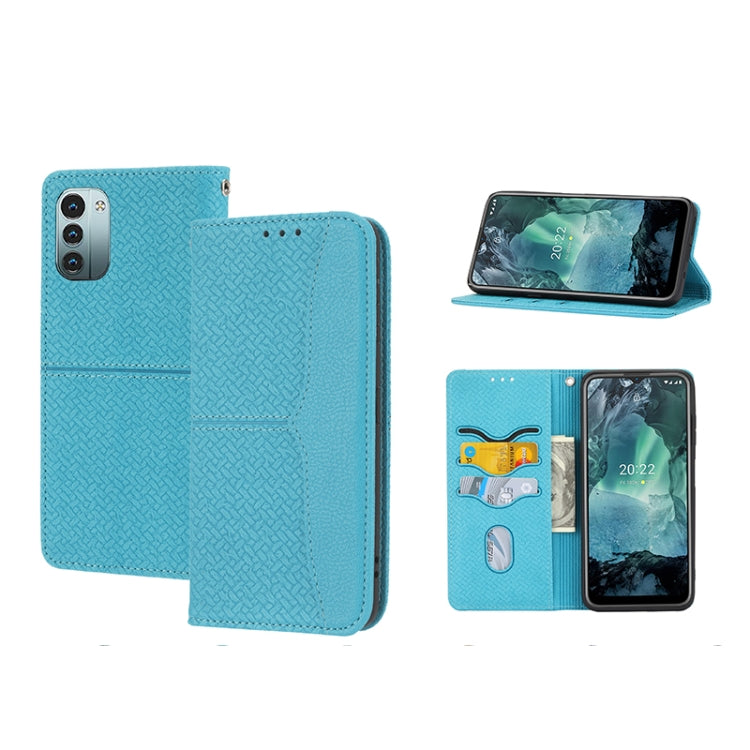 Custodia per telefono in pelle PU magnetica con cuciture a trama intrecciata, For Google Pixel 7, For Nokia G21 / G11, For Google Pixel 7 Pro, For Kyocera Android One S9 / Digno Sanga Edition