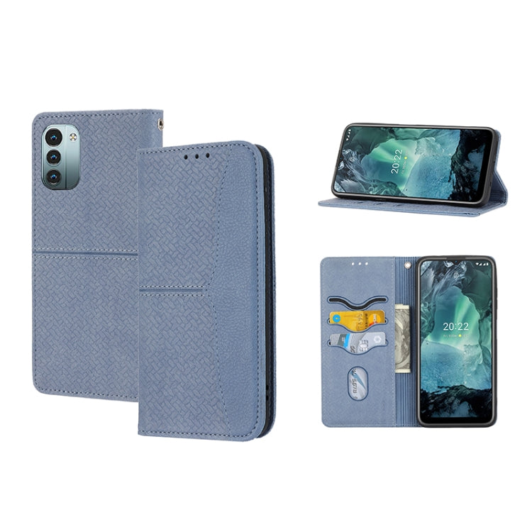 Custodia per telefono in pelle PU magnetica con cuciture a trama intrecciata, For Google Pixel 7, For Nokia G21 / G11, For Google Pixel 7 Pro, For Kyocera Android One S9 / Digno Sanga Edition