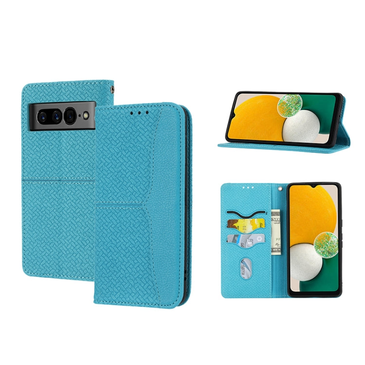 Custodia per telefono in pelle PU magnetica con cuciture a trama intrecciata, For Google Pixel 7, For Nokia G21 / G11, For Google Pixel 7 Pro, For Kyocera Android One S9 / Digno Sanga Edition