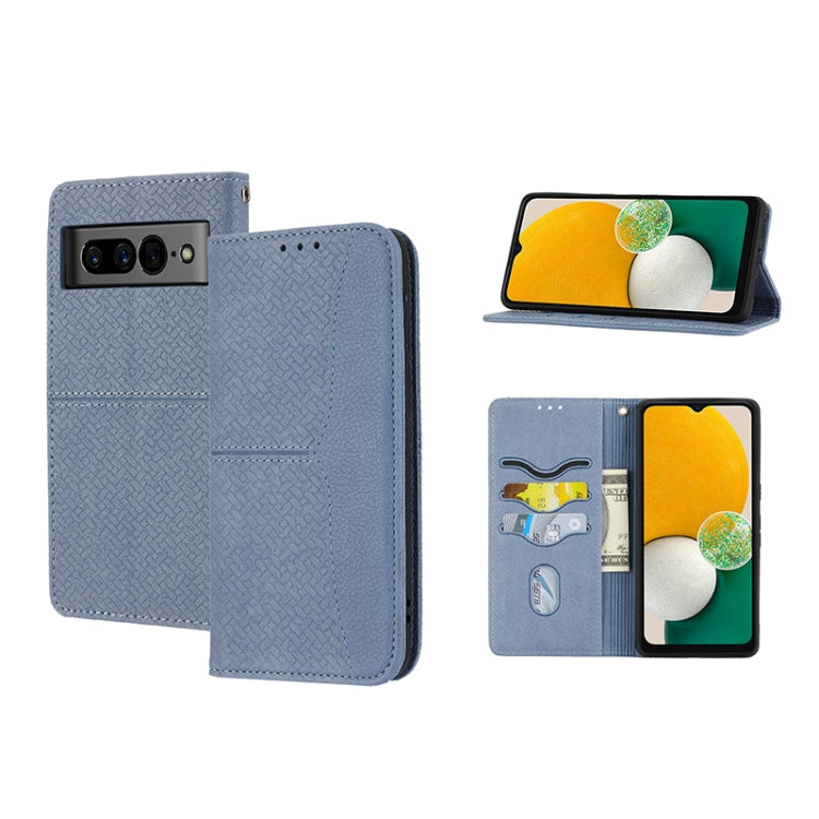 Custodia per telefono in pelle PU magnetica con cuciture a trama intrecciata, For Google Pixel 7, For Nokia G21 / G11, For Google Pixel 7 Pro, For Kyocera Android One S9 / Digno Sanga Edition