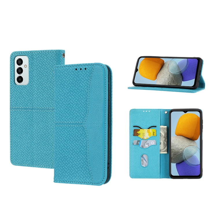 Custodia per telefono in pelle PU magnetica con cuciture a trama intrecciata, For Samsung Galaxy M23 / F23 5G Japanese Version, For OPPO Realme C31 4G Global, For Sony Xperia 10 IV, For Sony Xperia 1 IV