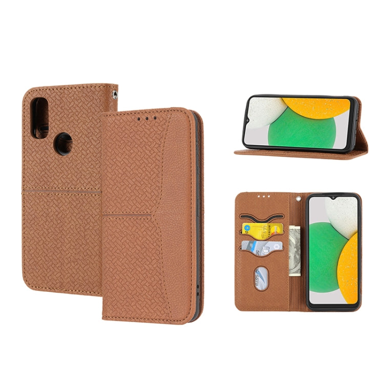 Custodia per telefono in pelle PU magnetica con cuciture a trama intrecciata, For Google Pixel 7, For Nokia G21 / G11, For Google Pixel 7 Pro, For Kyocera Android One S9 / Digno Sanga Edition