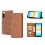 Custodia per telefono in pelle PU magnetica con cuciture a trama intrecciata, For Samsung Galaxy M23 / F23 5G Japanese Version, For OPPO Realme C31 4G Global, For Sony Xperia 10 IV, For Sony Xperia 1 IV