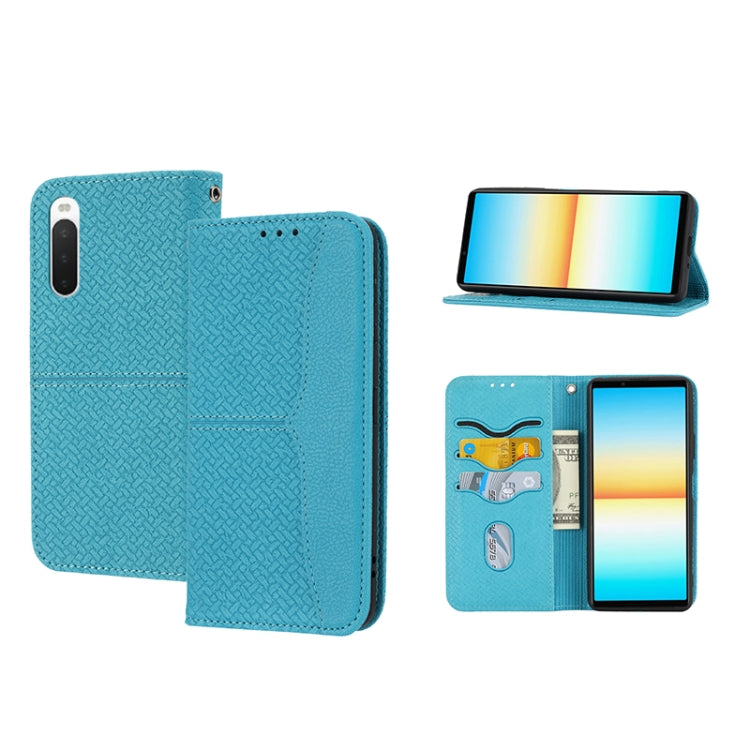Custodia per telefono in pelle PU magnetica con cuciture a trama intrecciata, For Samsung Galaxy M23 / F23 5G Japanese Version, For OPPO Realme C31 4G Global, For Sony Xperia 10 IV, For Sony Xperia 1 IV