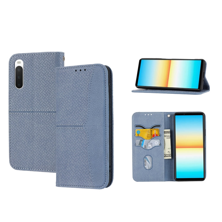 Custodia per telefono in pelle PU magnetica con cuciture a trama intrecciata, For Samsung Galaxy M23 / F23 5G Japanese Version, For OPPO Realme C31 4G Global, For Sony Xperia 10 IV, For Sony Xperia 1 IV