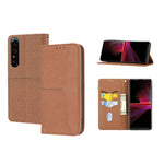 Custodia per telefono in pelle PU magnetica con cuciture a trama intrecciata, For Samsung Galaxy M23 / F23 5G Japanese Version, For OPPO Realme C31 4G Global, For Sony Xperia 10 IV, For Sony Xperia 1 IV