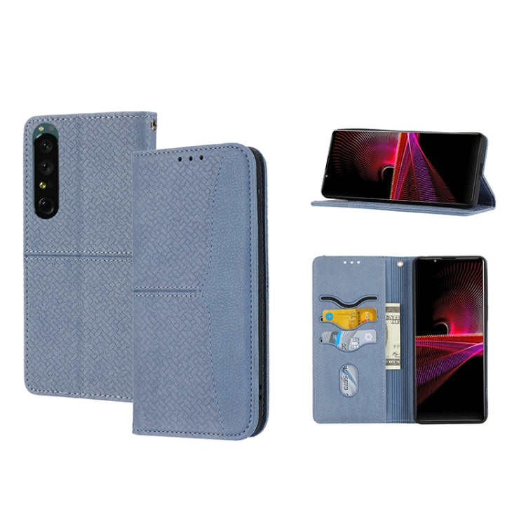 Custodia per telefono in pelle PU magnetica con cuciture a trama intrecciata, For Samsung Galaxy M23 / F23 5G Japanese Version, For OPPO Realme C31 4G Global, For Sony Xperia 10 IV, For Sony Xperia 1 IV