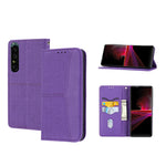 Custodia per telefono in pelle PU magnetica con cuciture a trama intrecciata, For Samsung Galaxy M23 / F23 5G Japanese Version, For OPPO Realme C31 4G Global, For Sony Xperia 10 IV, For Sony Xperia 1 IV