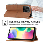 Custodia per telefono in pelle PU magnetica con cuciture a trama intrecciata, For Xiaomi Redmi 10A, For Xiaomi Poco M4 Pro, For Xiaomi Redmi Note 11E, For Xiaomi Redmi 10 5G