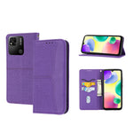 Custodia per telefono in pelle PU magnetica con cuciture a trama intrecciata, For Xiaomi Redmi 10A, For Xiaomi Poco M4 Pro, For Xiaomi Redmi Note 11E, For Xiaomi Redmi 10 5G