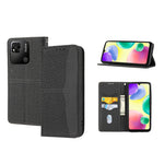 Custodia per telefono in pelle PU magnetica con cuciture a trama intrecciata, For Xiaomi Redmi 10A, For Xiaomi Poco M4 Pro, For Xiaomi Redmi Note 11E, For Xiaomi Redmi 10 5G