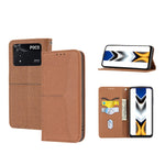 Custodia per telefono in pelle PU magnetica con cuciture a trama intrecciata, For Xiaomi Redmi 10A, For Xiaomi Poco M4 Pro, For Xiaomi Redmi Note 11E, For Xiaomi Redmi 10 5G