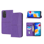Custodia per telefono in pelle PU magnetica con cuciture a trama intrecciata, For Xiaomi Redmi 10A, For Xiaomi Poco M4 Pro, For Xiaomi Redmi Note 11E, For Xiaomi Redmi 10 5G