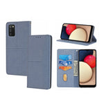 Custodia per telefono in pelle PU magnetica con cuciture a trama intrecciata, For Samsung Galaxy A03s 164.2mm US Version