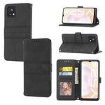 Custodia in pelle per telefono a conchiglia orizzontale con fibbia magnetica a righe in rilievo, For vivo Y52s, For Motorola Moto G22, For Google Pixel 7, For Xiaomi Poco M4 Pro