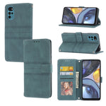 Custodia in pelle per telefono a conchiglia orizzontale con fibbia magnetica a righe in rilievo, For vivo Y52s, For Motorola Moto G22, For Google Pixel 7, For Xiaomi Poco M4 Pro