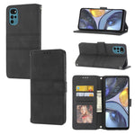 Custodia in pelle per telefono a conchiglia orizzontale con fibbia magnetica a righe in rilievo, For vivo Y52s, For Motorola Moto G22, For Google Pixel 7, For Xiaomi Poco M4 Pro