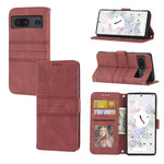 Custodia in pelle per telefono a conchiglia orizzontale con fibbia magnetica a righe in rilievo, For vivo Y52s, For Motorola Moto G22, For Google Pixel 7, For Xiaomi Poco M4 Pro