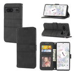 Custodia in pelle per telefono a conchiglia orizzontale con fibbia magnetica a righe in rilievo, For vivo Y52s, For Motorola Moto G22, For Google Pixel 7, For Xiaomi Poco M4 Pro