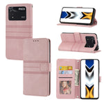 Custodia in pelle per telefono a conchiglia orizzontale con fibbia magnetica a righe in rilievo, For vivo Y52s, For Motorola Moto G22, For Google Pixel 7, For Xiaomi Poco M4 Pro