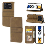 Custodia in pelle per telefono a conchiglia orizzontale con fibbia magnetica a righe in rilievo, For vivo Y52s, For Motorola Moto G22, For Google Pixel 7, For Xiaomi Poco M4 Pro