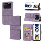 Custodia in pelle per telefono a conchiglia orizzontale con fibbia magnetica a righe in rilievo, For vivo Y52s, For Motorola Moto G22, For Google Pixel 7, For Xiaomi Poco M4 Pro