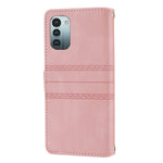 Custodia in pelle per telefono a conchiglia orizzontale con fibbia magnetica a righe in rilievo, For Nokia G21 / G11, For Google Pixel 7 Pro, For Kyocera Android One S9 / Digno Sanga Edition, For OPPO Realme C31 4G Global