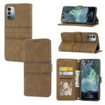 Custodia in pelle per telefono a conchiglia orizzontale con fibbia magnetica a righe in rilievo, For Nokia G21 / G11, For Google Pixel 7 Pro, For Kyocera Android One S9 / Digno Sanga Edition, For OPPO Realme C31 4G Global