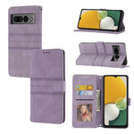 Custodia in pelle per telefono a conchiglia orizzontale con fibbia magnetica a righe in rilievo, For Nokia G21 / G11, For Google Pixel 7 Pro, For Kyocera Android One S9 / Digno Sanga Edition, For OPPO Realme C31 4G Global