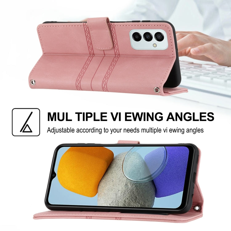 Custodia in pelle per telefono a conchiglia orizzontale con fibbia magnetica a righe in rilievo, For Samsung Galaxy M23 / F23 5G Japanese Version, For Sony Xperia 10 IV, For Sony Xperia 1 IV, For Xiaomi Redmi 10A