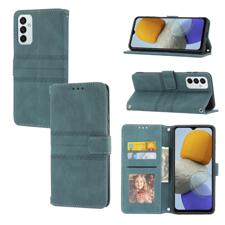 Custodia in pelle per telefono a conchiglia orizzontale con fibbia magnetica a righe in rilievo, For Samsung Galaxy M23 / F23 5G Japanese Version, For Sony Xperia 10 IV, For Sony Xperia 1 IV, For Xiaomi Redmi 10A