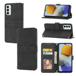 Custodia in pelle per telefono a conchiglia orizzontale con fibbia magnetica a righe in rilievo, For Samsung Galaxy M23 / F23 5G Japanese Version, For Sony Xperia 10 IV, For Sony Xperia 1 IV, For Xiaomi Redmi 10A