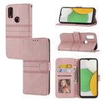 Custodia in pelle per telefono a conchiglia orizzontale con fibbia magnetica a righe in rilievo, For Nokia G21 / G11, For Google Pixel 7 Pro, For Kyocera Android One S9 / Digno Sanga Edition, For OPPO Realme C31 4G Global