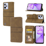Custodia in pelle per telefono a conchiglia orizzontale con fibbia magnetica a righe in rilievo, For Nokia G21 / G11, For Google Pixel 7 Pro, For Kyocera Android One S9 / Digno Sanga Edition, For OPPO Realme C31 4G Global